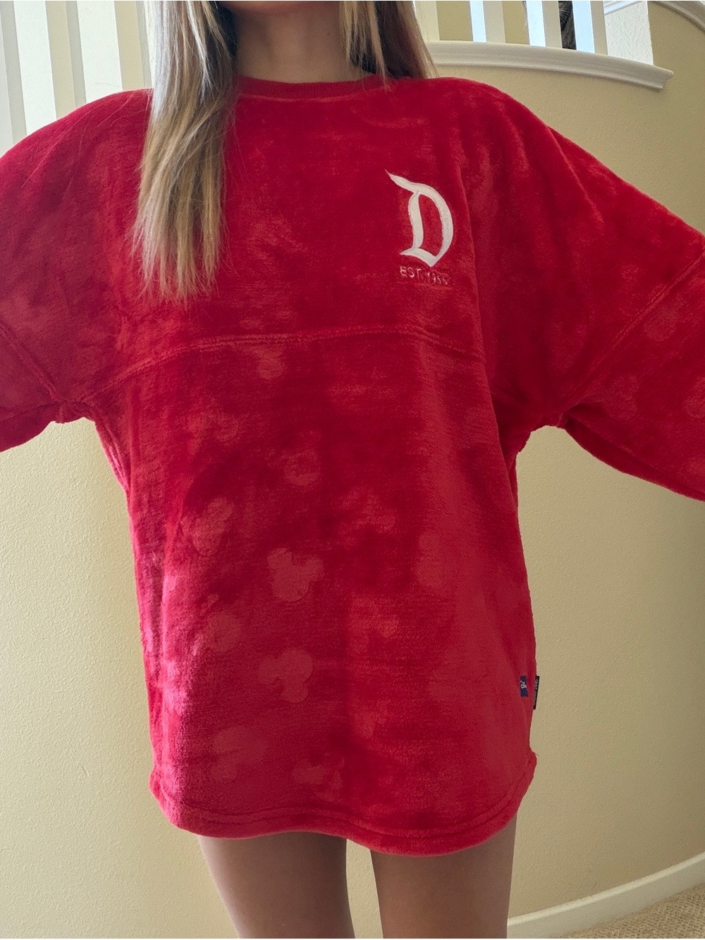Disney Bright Red Plush Spirit Jersey